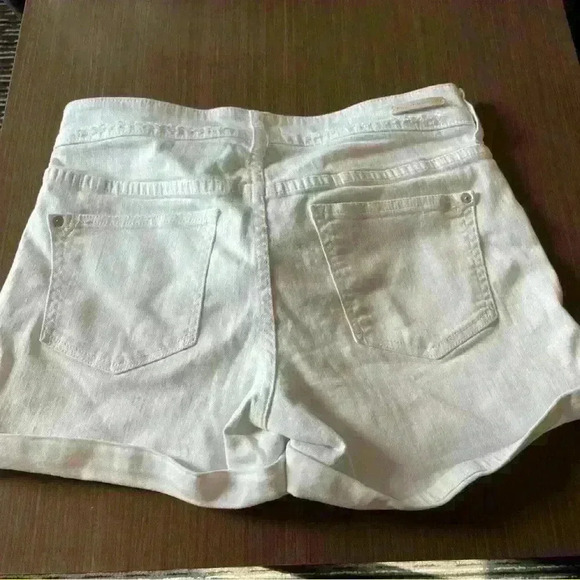 Pilcro and The Letterpress Slim Boyfriend Shorts Women's 28 White - Picture 4 of 4